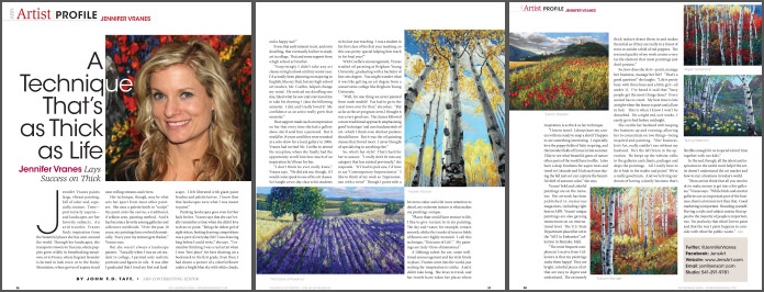 Jennifer Vranes Art Business News on Aspens, Birch Trees, Lavender Fields, and Poppies