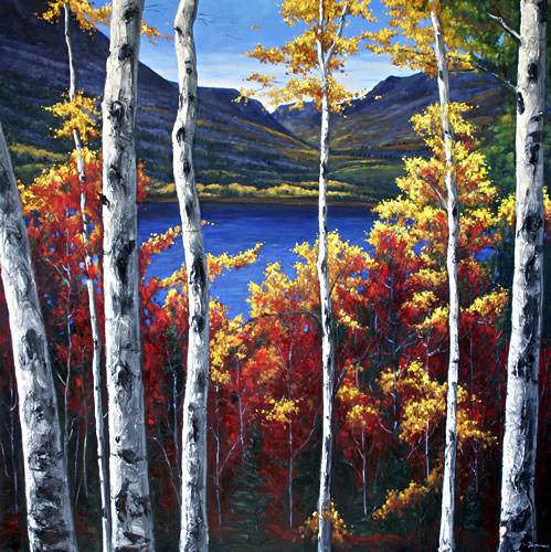 Land of Promise II — palette knife painting by Jennifer Vranes