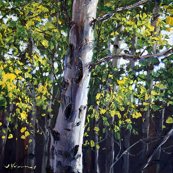 Aspen Gem — palette knife painting by Jennifer Vranes