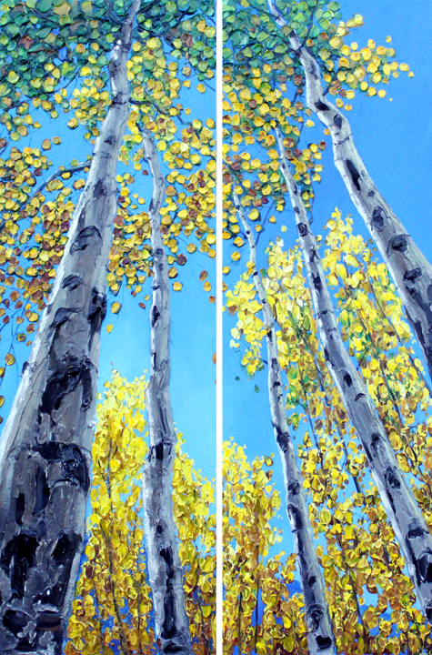 Reach For The Sky Diptych Divided