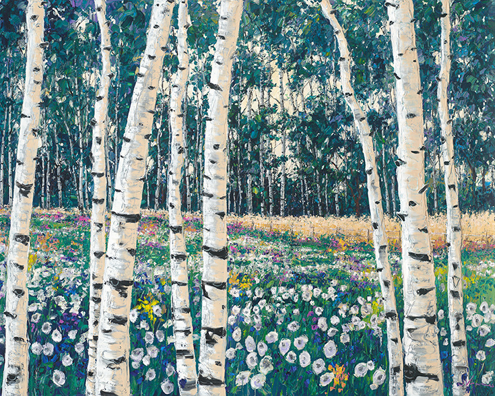 Dandelion Wishes Aspen Art Print