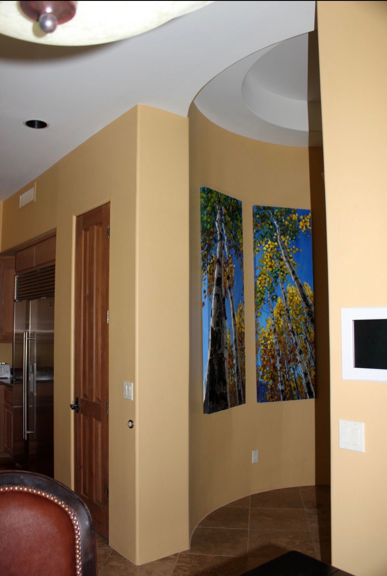 Skyward Diptych in a collector's home