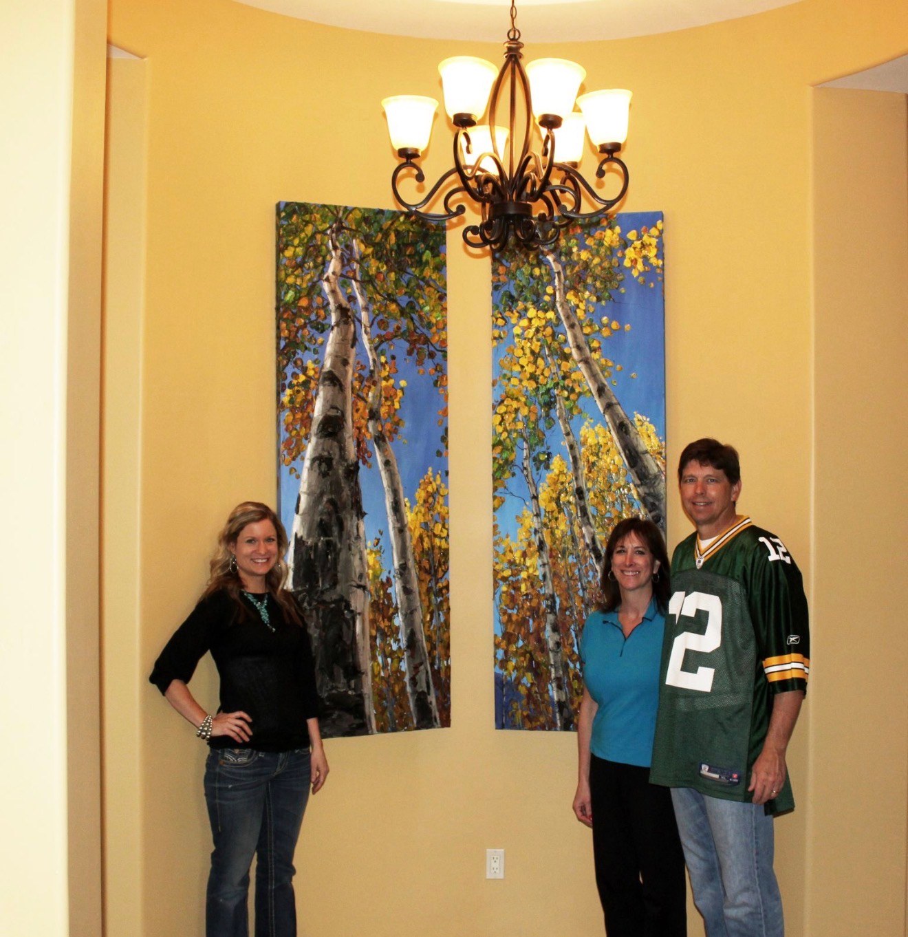 Skyward Diptych in a collector's home