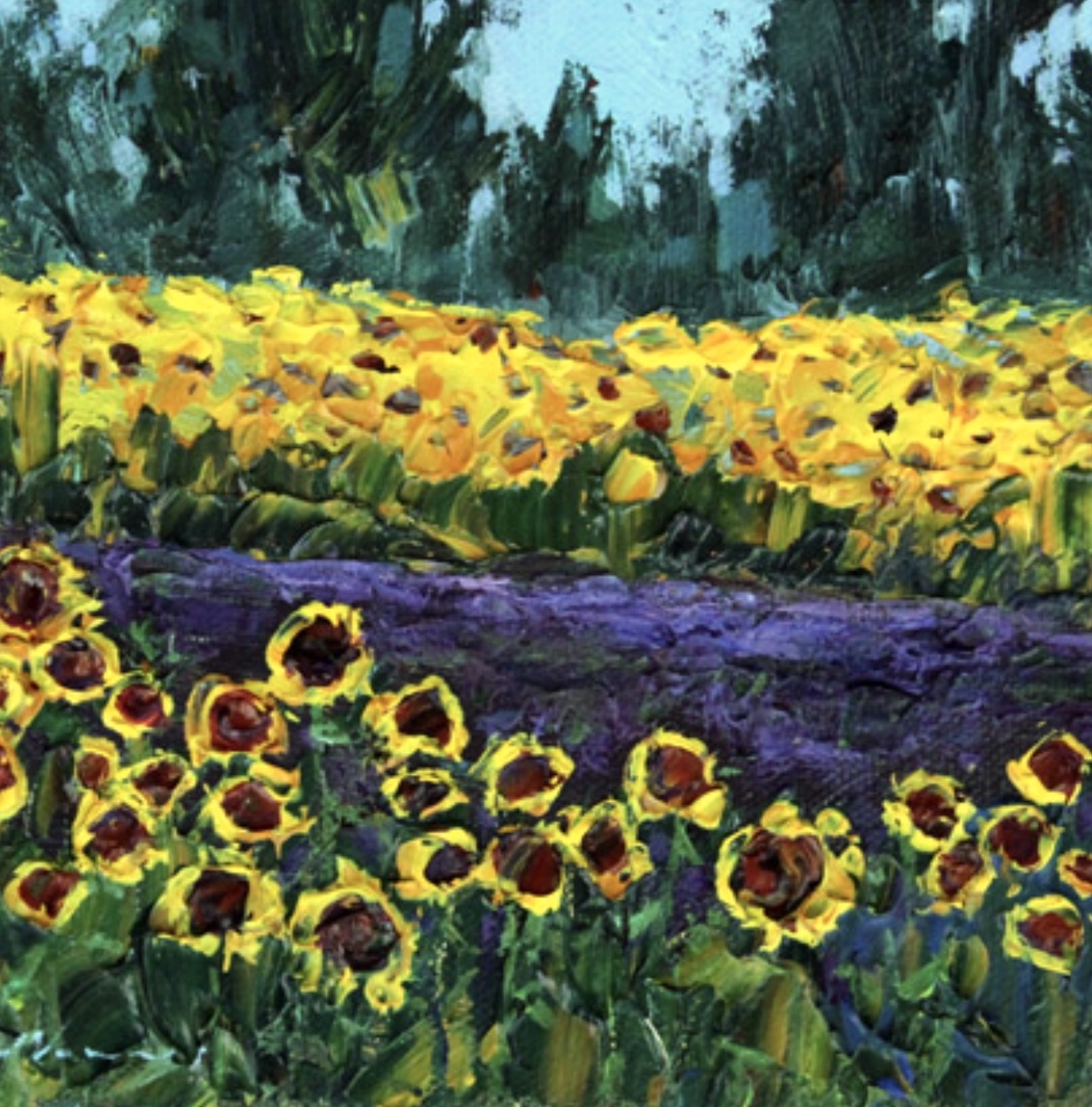 Lavender and Sunflowers II