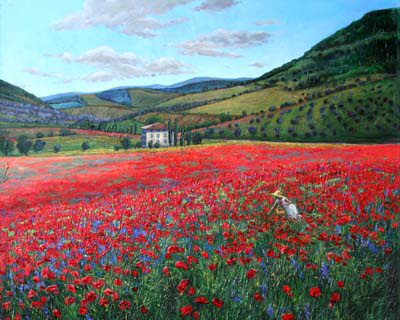 Poppy Paradise — fine art giclée print by Jennifer Vranes