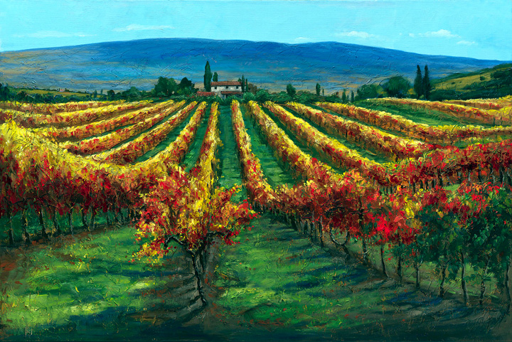 Vineyards of Sonoma — fine art giclée print by Jennifer Vranes