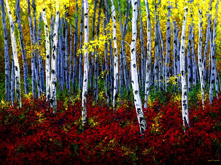 Crimson Forest — fine art giclée print by Jennifer Vranes