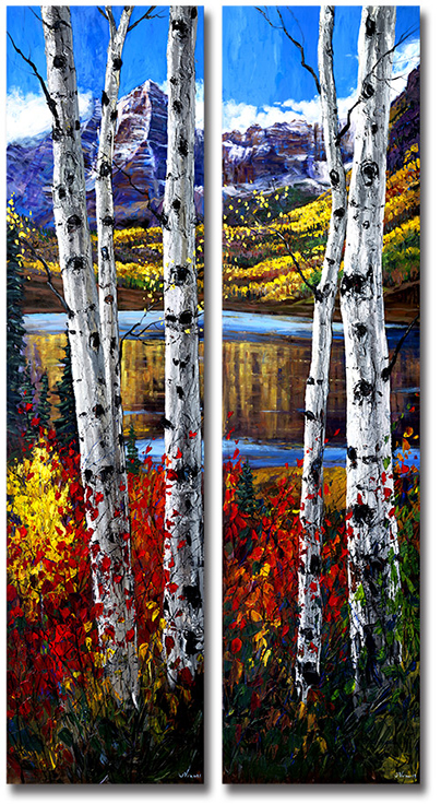 Autumn on Bells Diptych — fine art giclée print by Jennifer Vranes