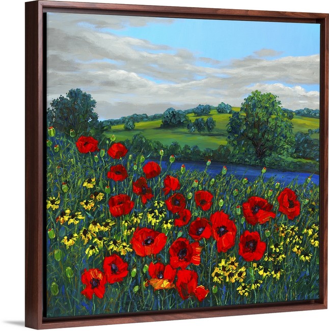 Springtime Poppies — fine art giclée print by Jennifer Vranes