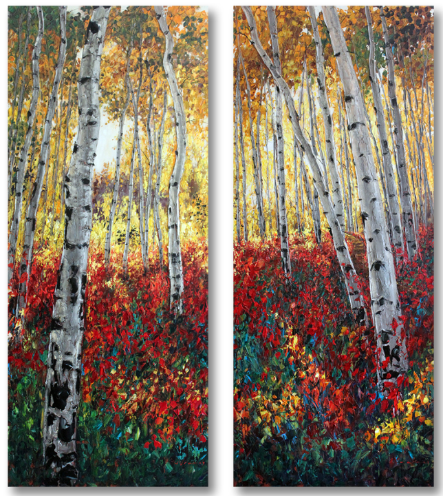 Autumn's Promise Diptych — fine art giclée print by Jennifer Vranes