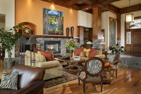In the Matheson living room — palette knife painting by Jennifer Vranes