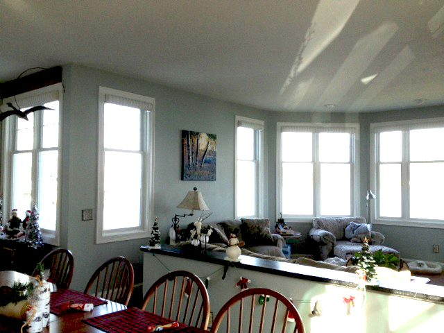 In Pamela and Joe Correia's home — palette knife painting by Jennifer Vranes
