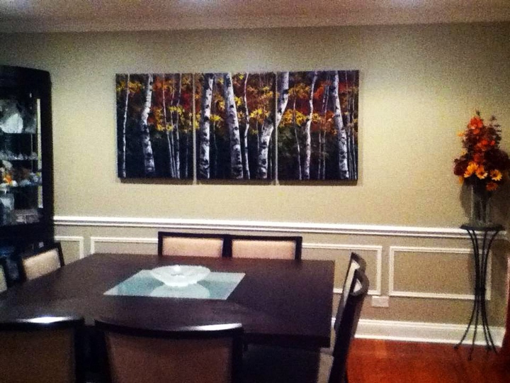 In Yi-Ling's home — palette knife painting by Jennifer Vranes