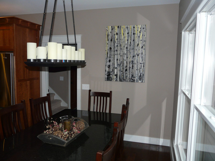 In the Coffman dining room — palette knife painting by Jennifer Vranes