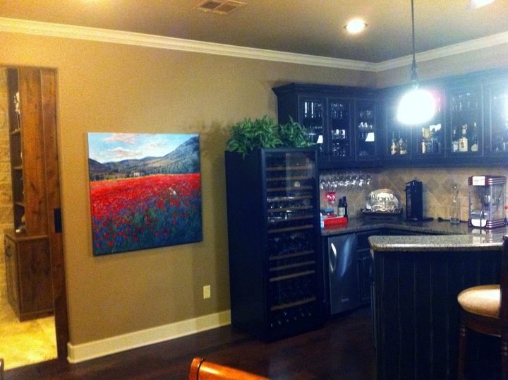 In Liesl's home — palette knife painting by Jennifer Vranes