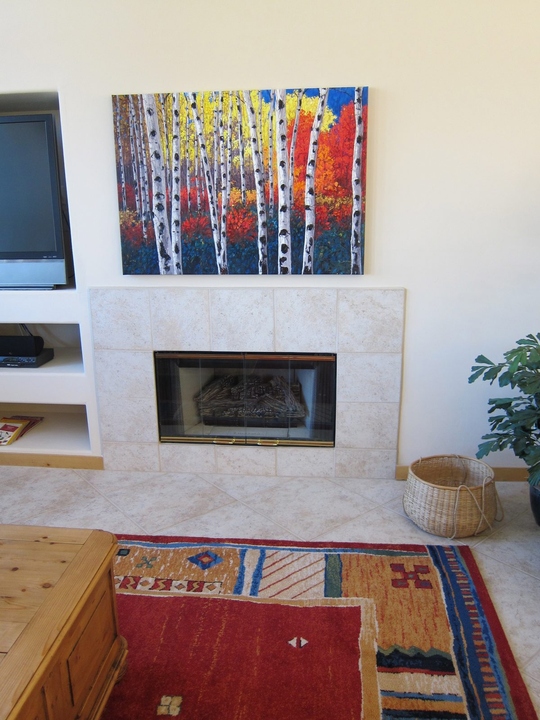 In Louise Thoreson's home — palette knife painting by Jennifer Vranes