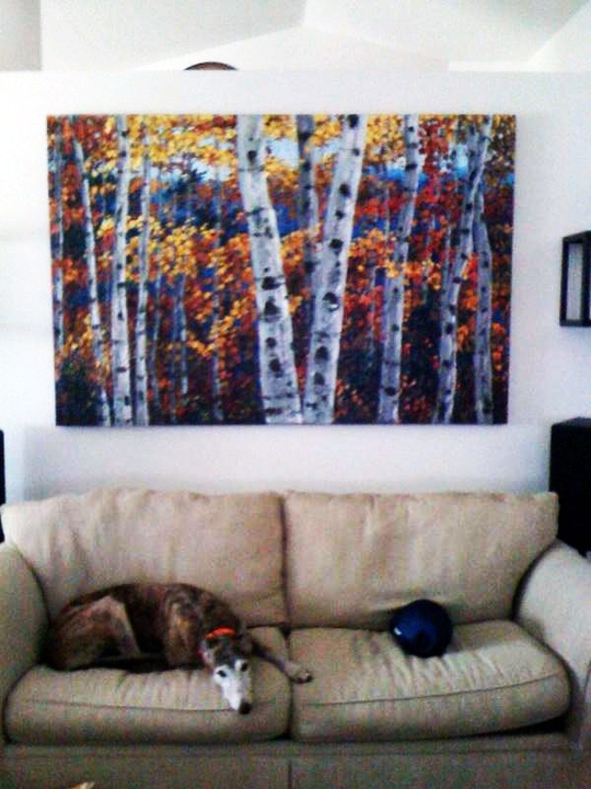 In the Porath home — palette knife painting by Jennifer Vranes