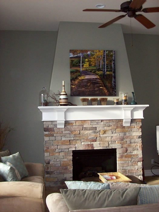 In Cynthia Ellis's living room — palette knife painting by Jennifer Vranes