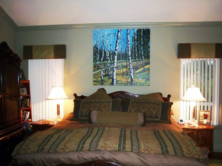 In Fred and Lynn's home — palette knife painting by Jennifer Vranes