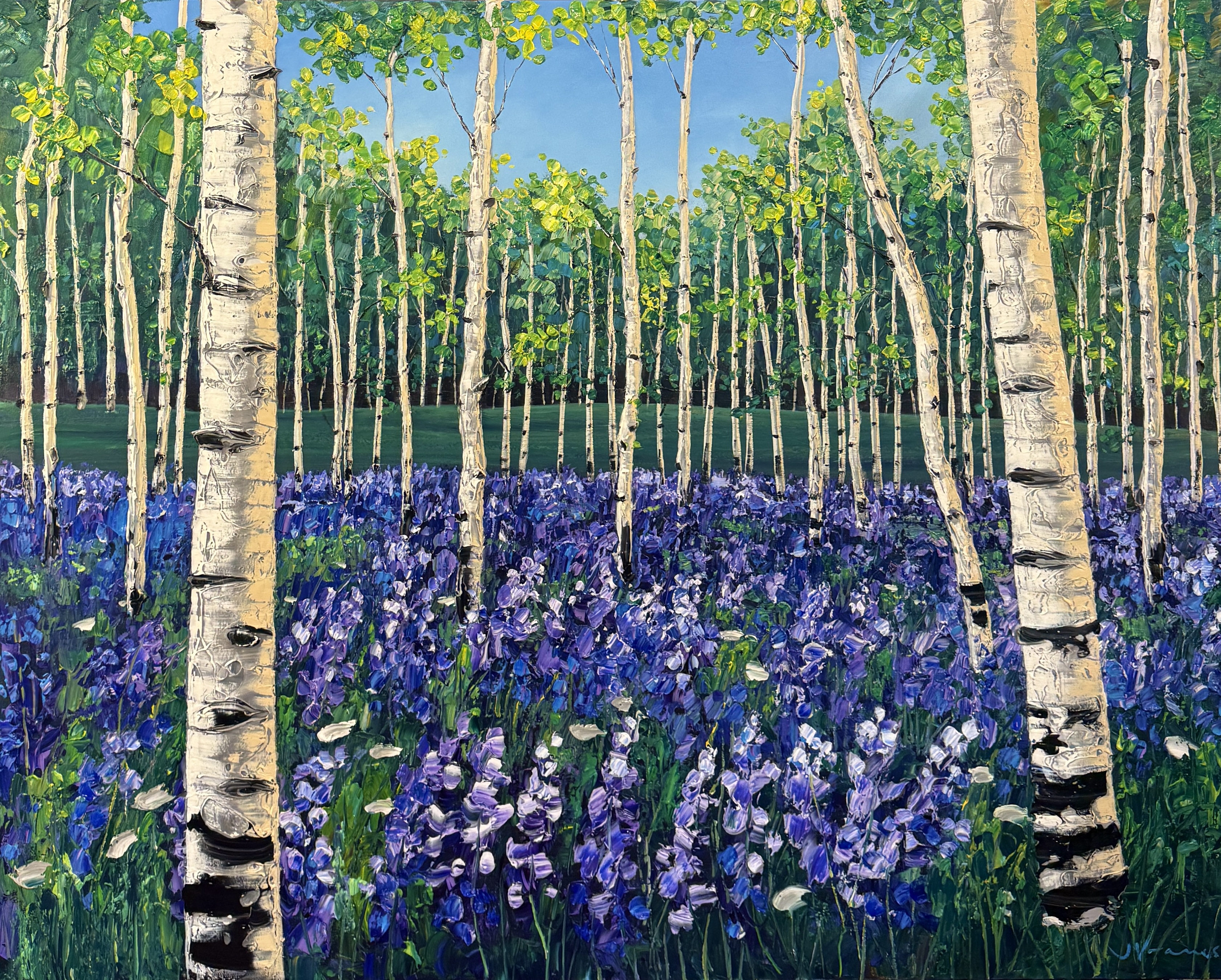Lupine Morning — original painting by Jennifer Vranes