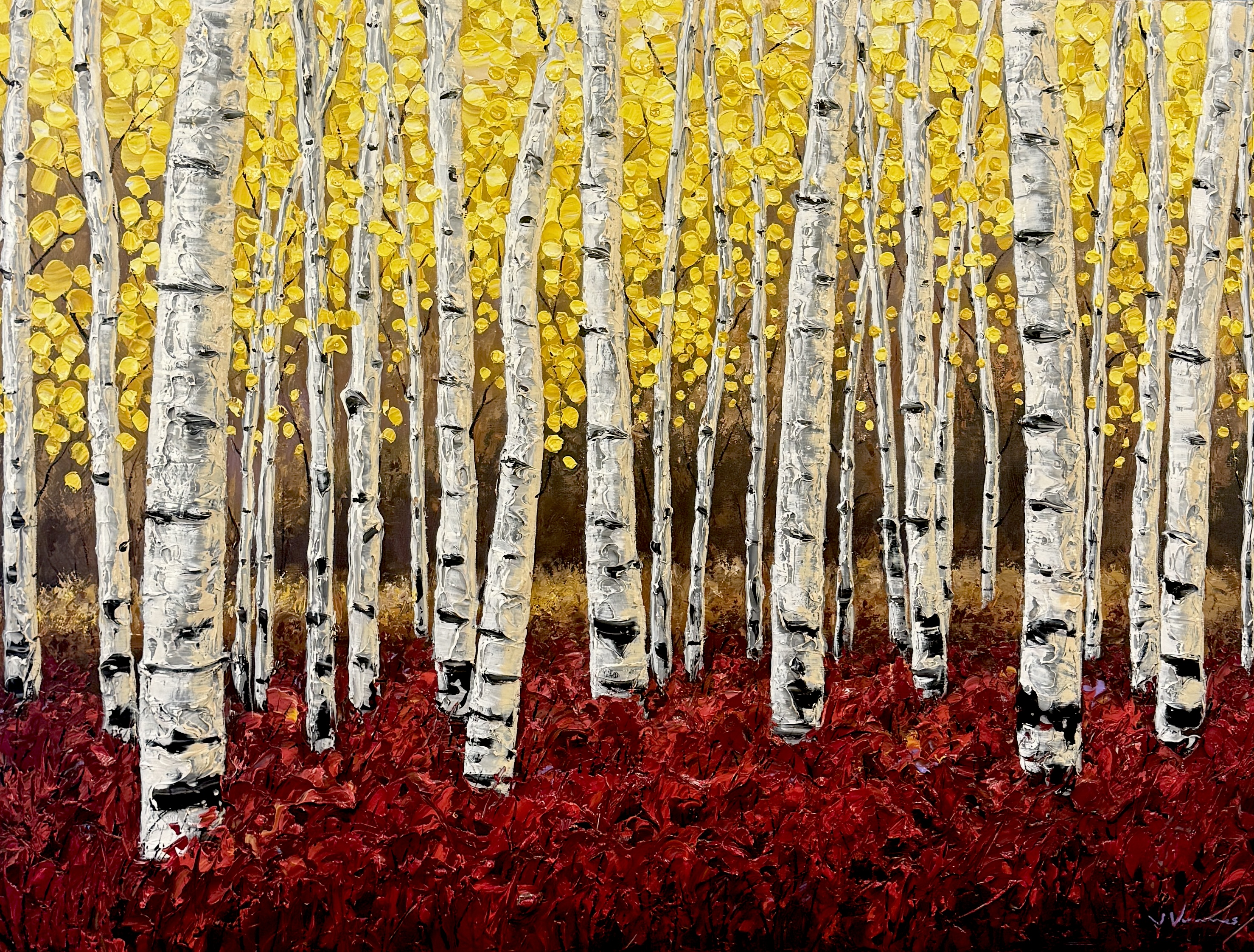 Midnight Crimson — original painting by Jennifer Vranes